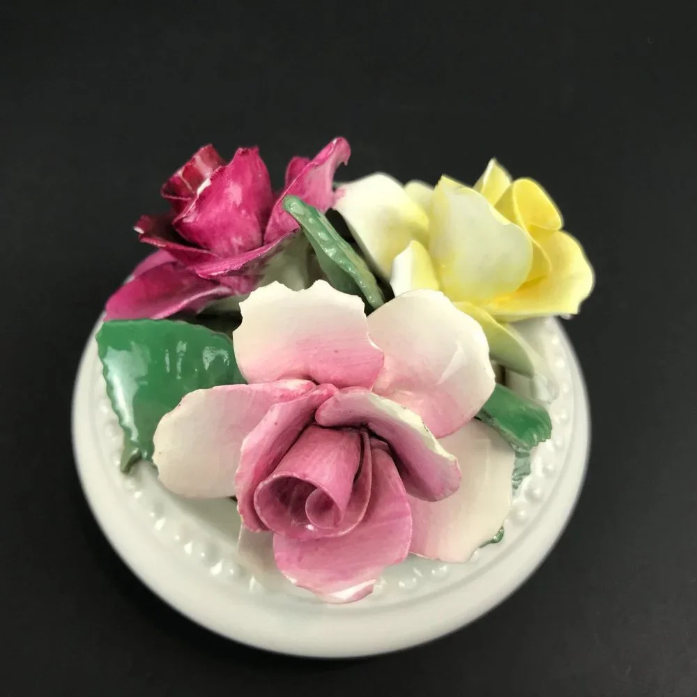 Crown Staffordshire ceramic porcelain floral figurine